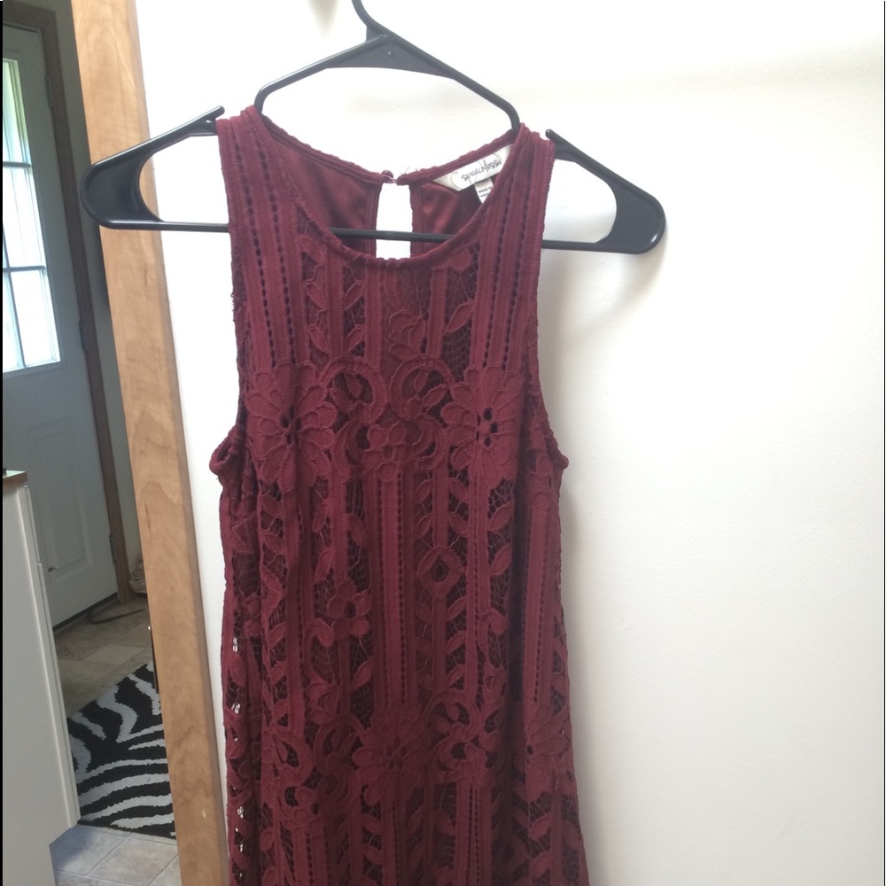 maroon dress